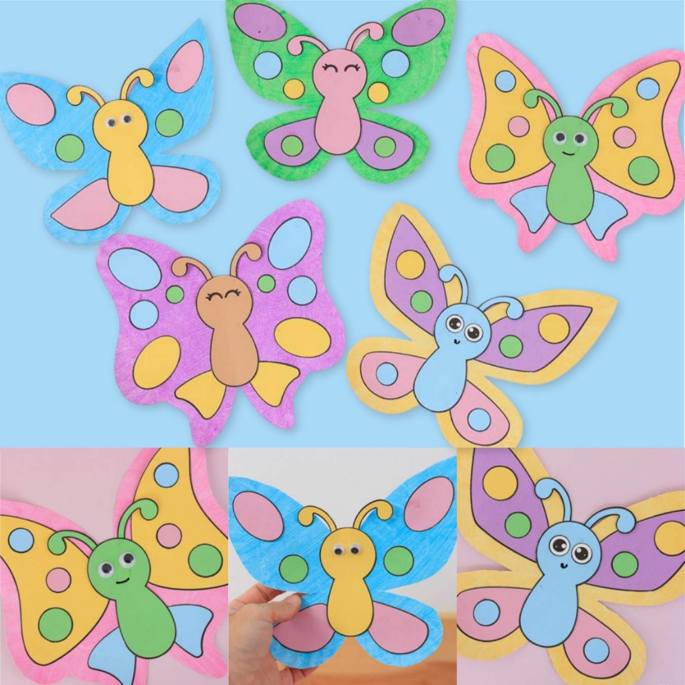 Paper Plate Butterfly Craft For Kids | Free PDF Template ~ Daydream ...