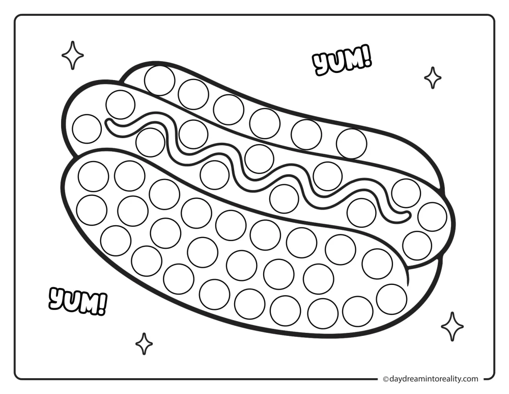 Hot dog dot marker activity