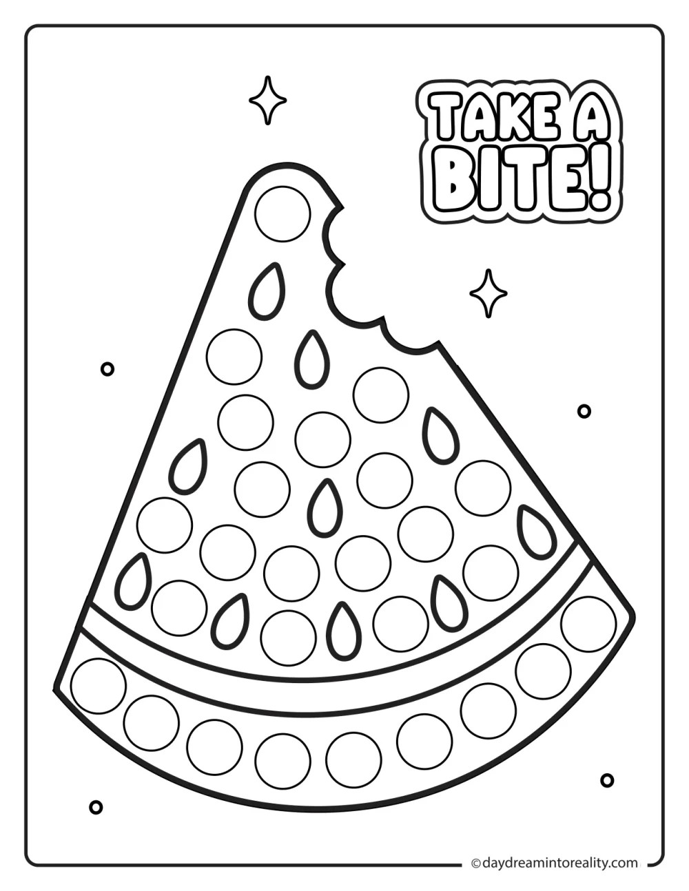Watermelon dot marker printable for summer activities